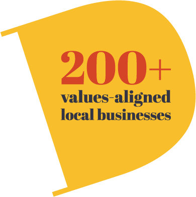 200+ values-aligned local businesses